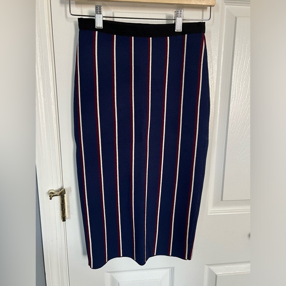 Rachael Roy Stripped Pencil Skirt - Picture 1 of 3